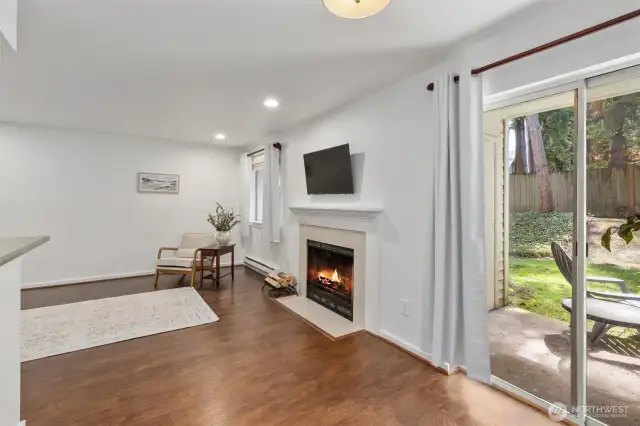 Spacious backyard off the living area, great if you have pets or like some extra outdoor space!
