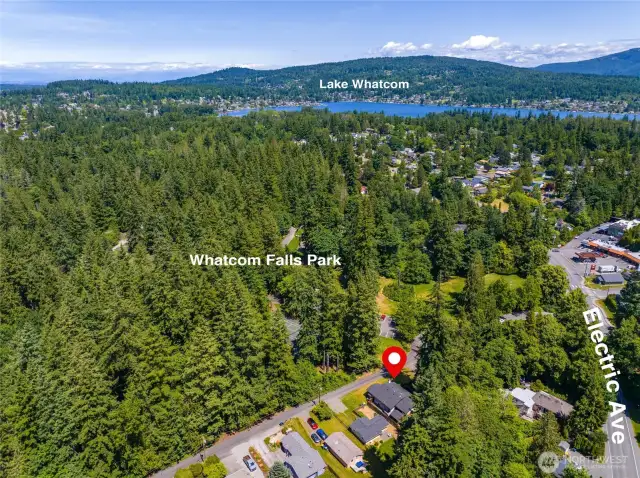 Inside the gate of Whatcom Falls Park