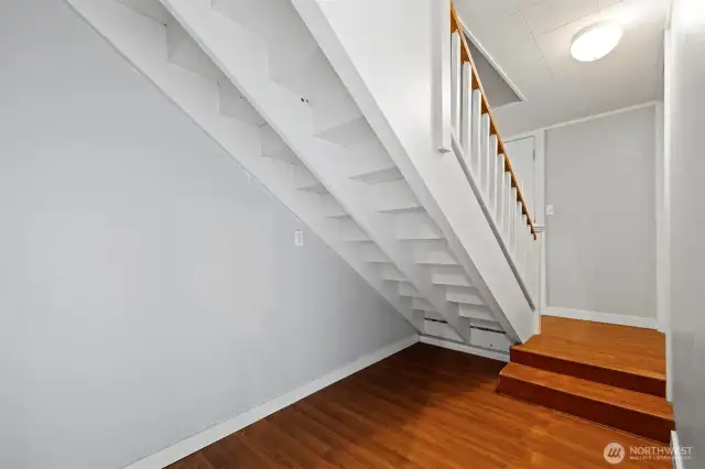 Create a reading nook or build storage drawers under the steps.  Creativity is waiting.