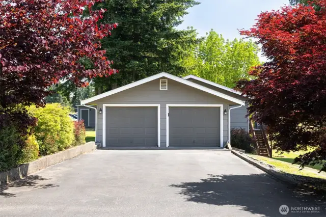 Attached 2 car Garage  w a flex space on one bay.