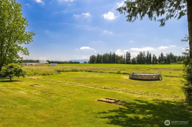 Horseshoe pit plus space for any other activity that requires some outdoor fun.
