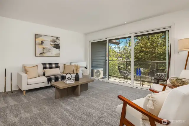 Stay cool on the top floor with A/C unit.