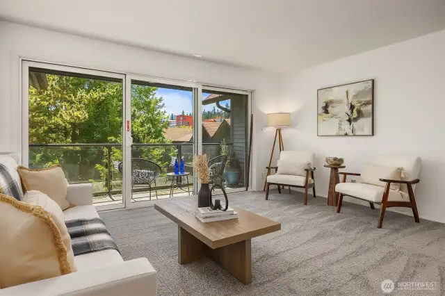Spacious & light-filled living room.