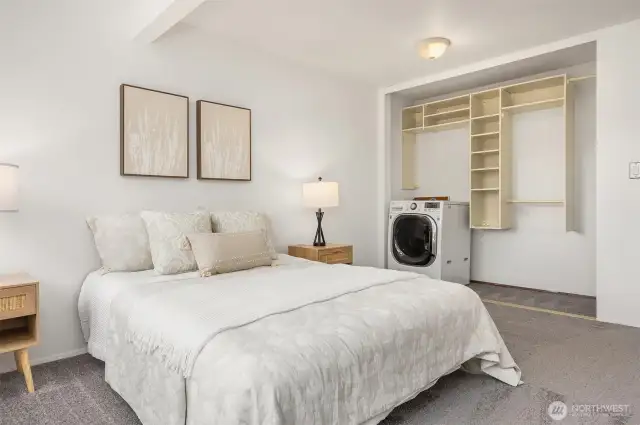 Rare unit with own all in one W&D, no need for the laundry room!