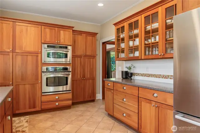 Ample storage and double ovens.