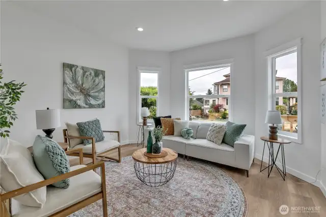 view looking from the kitchen to the front of the home