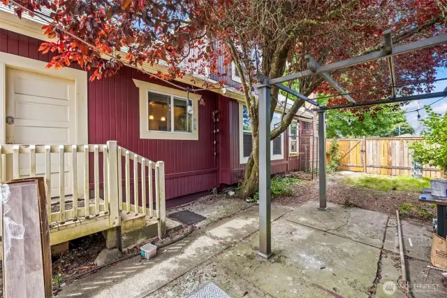 Mud room entry on side of home
