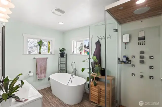 Redesigned primary bathroom