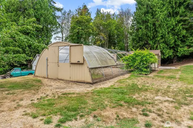 Green house and garden area
