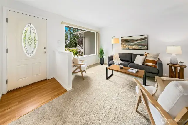 Front entry and formal living room
