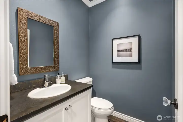 The half bath on the main floor.