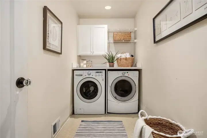 Laundry room on the upper floor.