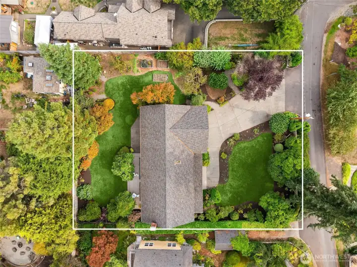 Aerial shot of the home.