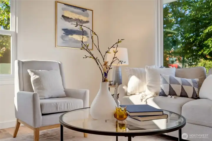 Large windows for natural light.