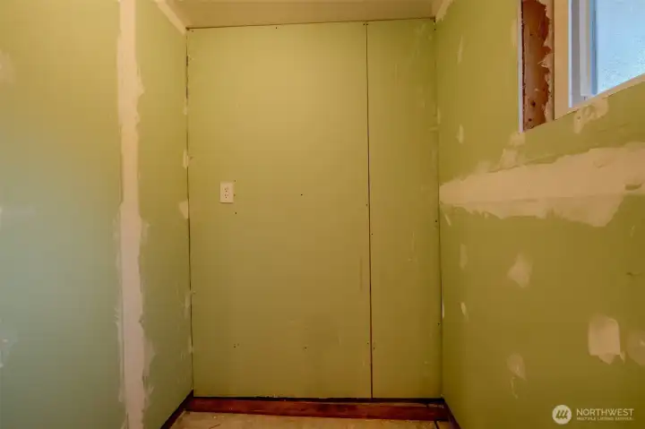 Potential bathroom in basement.
