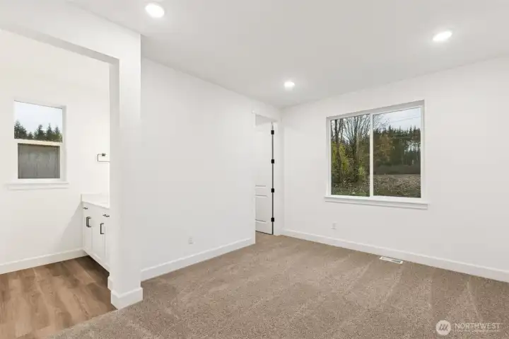 Second Floor Bedroom with personal vanity space.