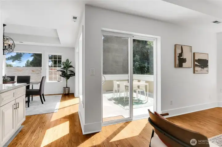 Private balcony offers the perfect opportunity for al fresco dining, extending your living space outdoors for morning coffee or evening meals