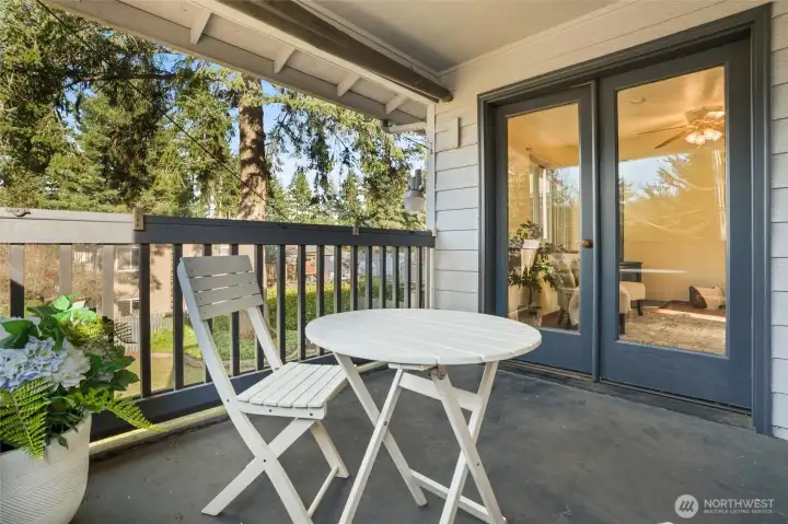 Balcony/deck off the ADU.