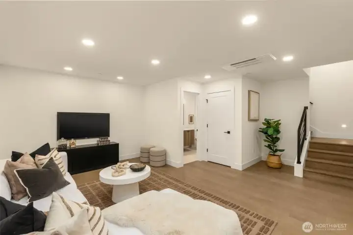 Lower level bonus/media room.