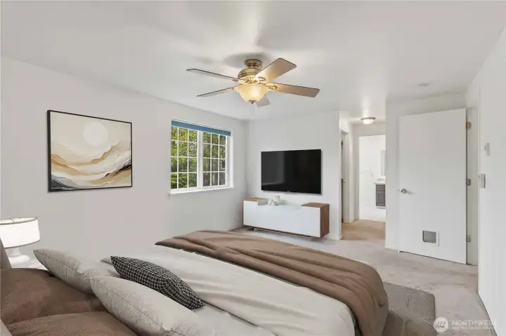 Virtual Staged- primary suite