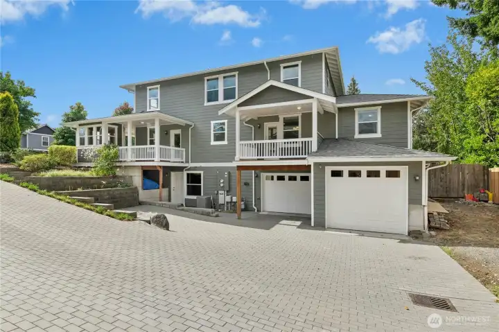 The lower level includes approximately 670 sq ft already framed and ready to be finished as an ADU, creating an incredible opportunity for multigenerational living or rental income.
