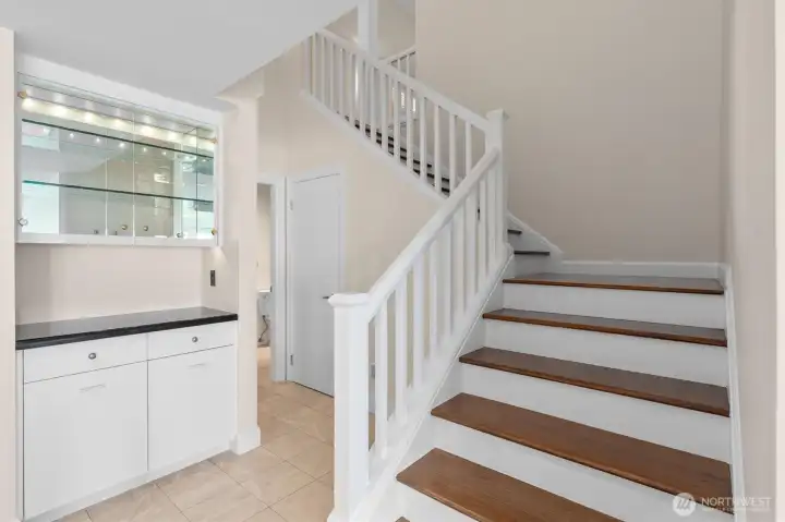 This two-level waterfront residence features a half bath on the living level and solid flooring everywhere except the two bedrooms. This two-level waterfront residence features a half bath on the living level and solid flooring everywhere except the two bedrooms.