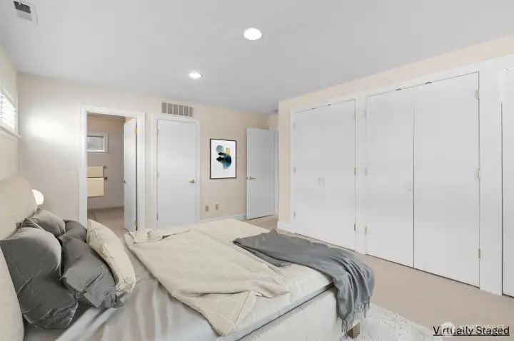 The second en-suite bedroom offers abundant closet space and a private bath. The second en-suite bedroom offers abundant closet space and a private bath.