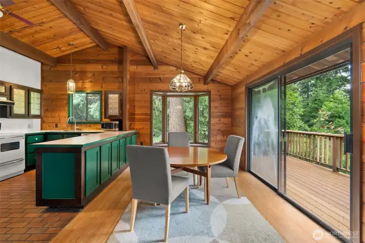 Dining space with attached deck