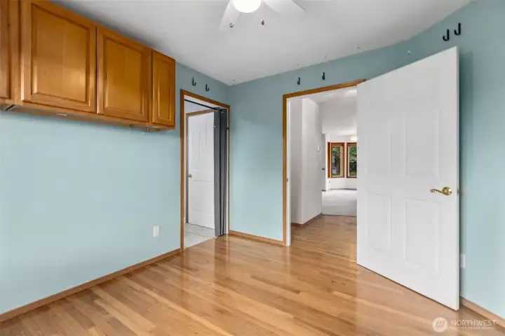 Main floor Den/bedroom with wheelchair ability bathroom