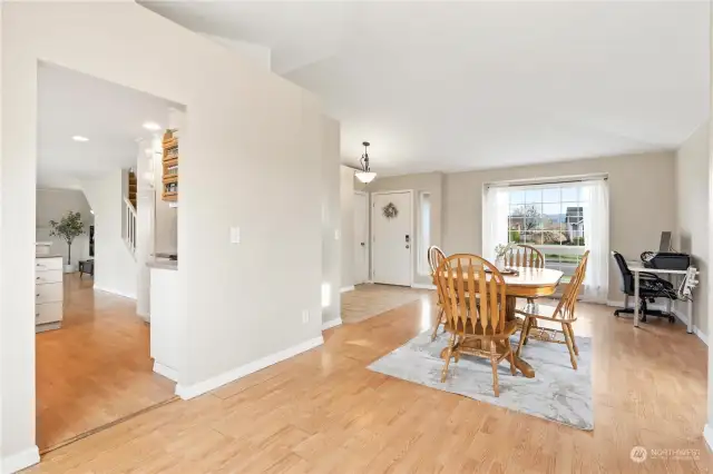 Dining room and Living room upon entry