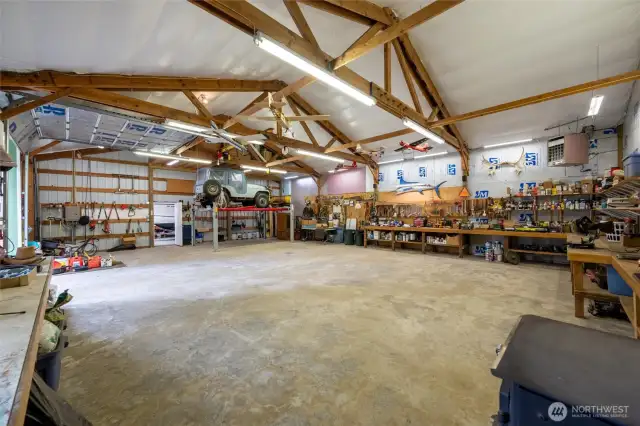 Plenty of room for projects and storage! This space is heated and insulated.