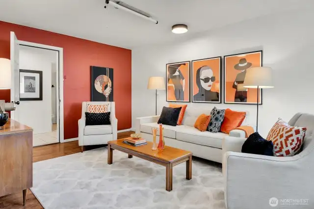 The previous owner converted the garage to a 4th bedroom, but its an easy convert back to a garage.