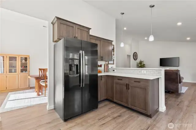 Kitchen with pass thru to formal dining room
