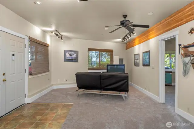 Downstairs recreation/living room. Separate entrance/exit with parking.