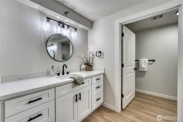 Another great view of bathroom vanity.