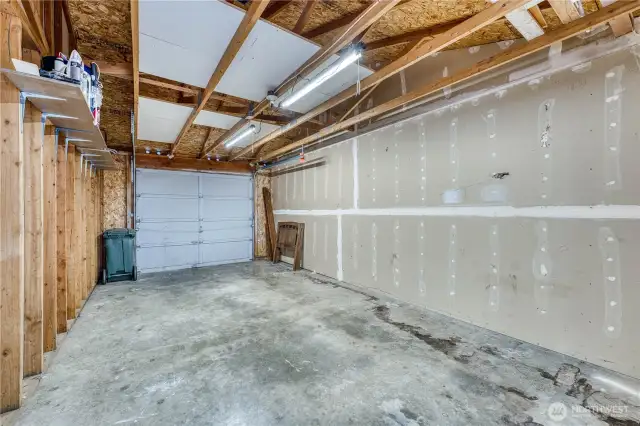 Inside of garage. It is a deeper 1 car garage.