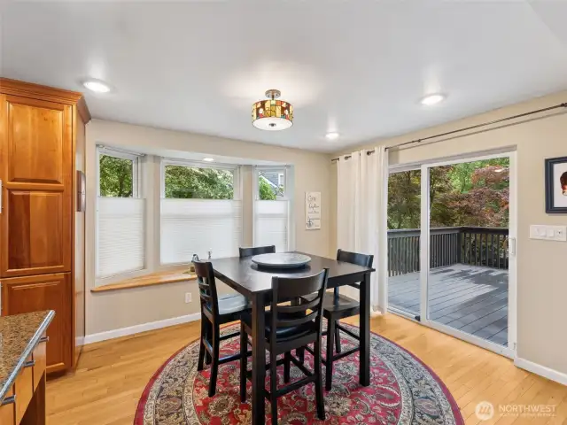 Dining area off by the kitchen