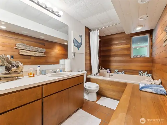 The downstairs bathroom