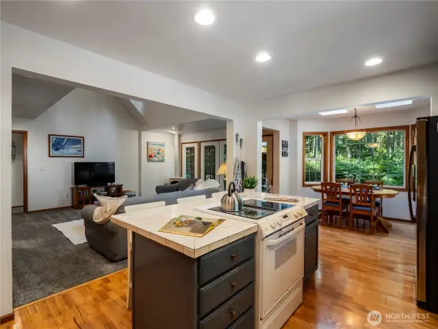 The main floor has a bright, open concept with plenty of windows.
