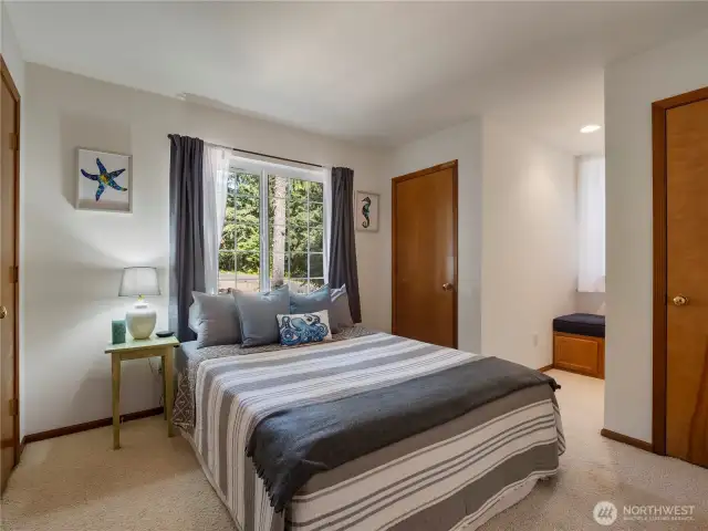 The 3rd bedroom upstairs has even more storage, with access to the large crawl space.