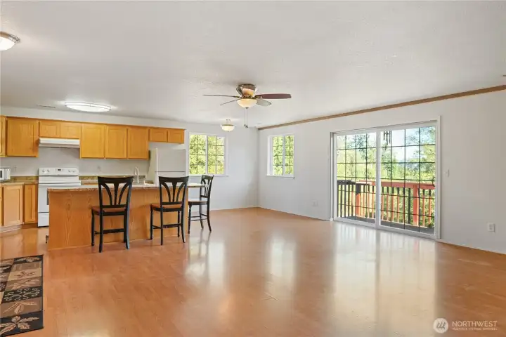 Great room + Balcony
