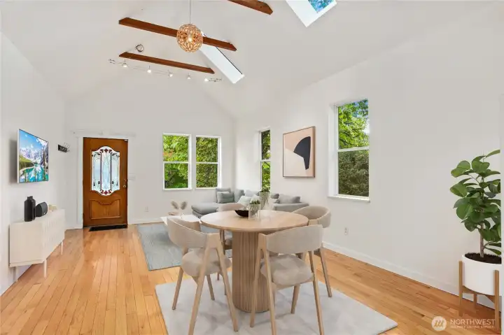 This open-concept home allows ease of living and a wonderful place to entertain. (Virtually staged)