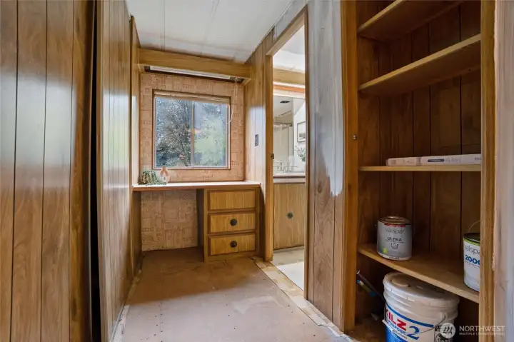 Vanity in primary bedroom