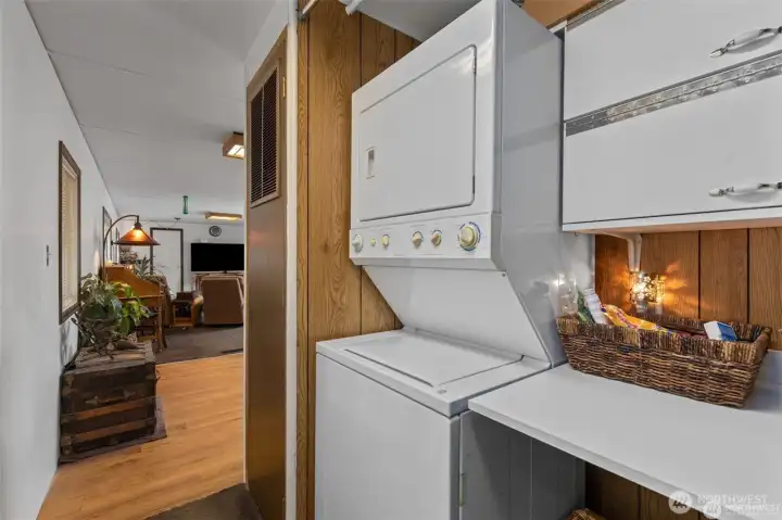 Laundry area with appliances