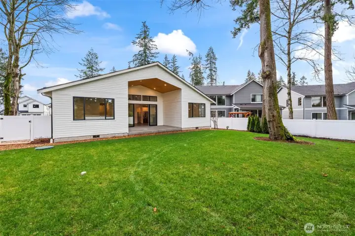 Large fully fenced backyard