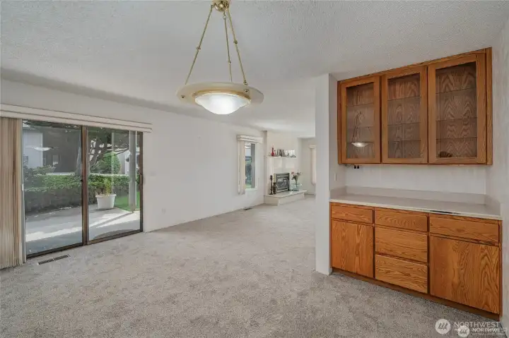 Dining off of Livingroom and sliders to patio