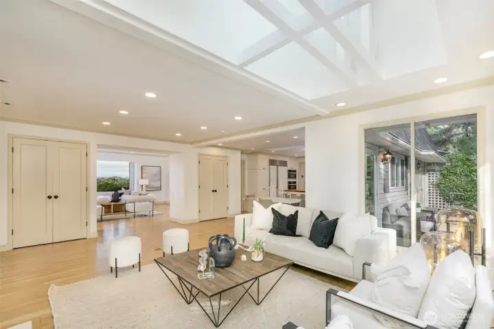 Family room over looking both lush back yard and western views