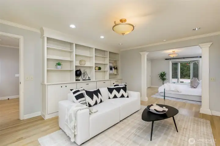 primary bedroom attached sitting room