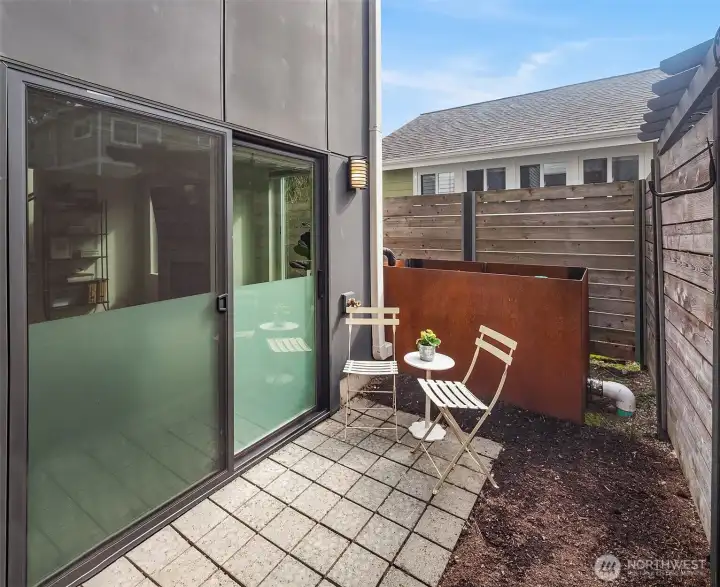 private, fully-fenced yard.