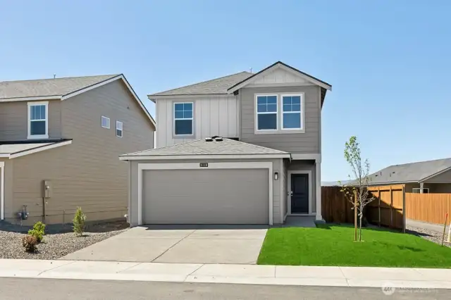 The Foster A elevation - colors and materials vary